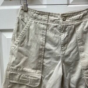 Vintage Women's High Rise Size 8 Canvas Stone Cargo Short